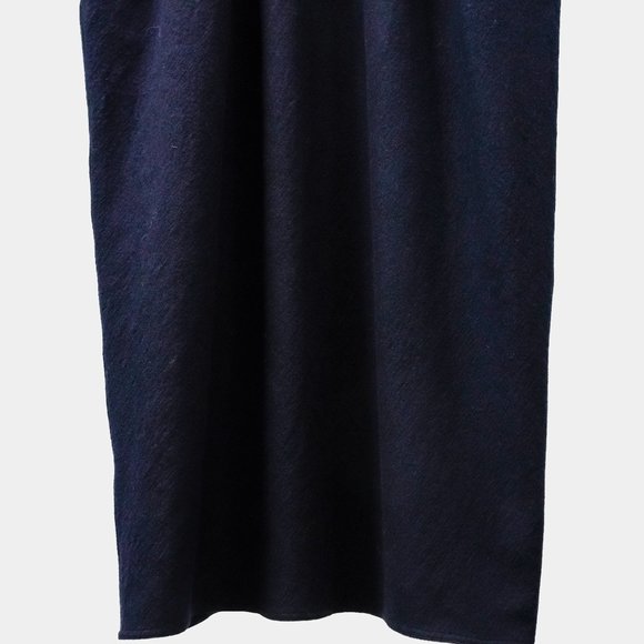 Sofie D’Hoore Gathered Neck Navy Wool Maxi Dress - Picture 7 of 11